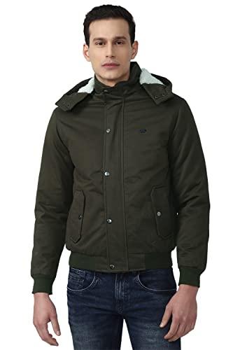 peter england men's car coat (pcjksbofo88507_olive_m)