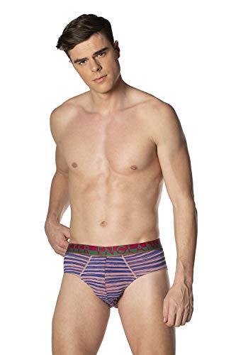 peter england men's printed brief (piwbph9186011_peach_m)