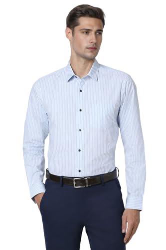 peter england men's slim fit shirt (pesfwslb248123_blue