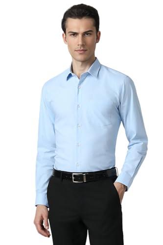 peter england men's slim fit shirt (pesfwslb606394_blue