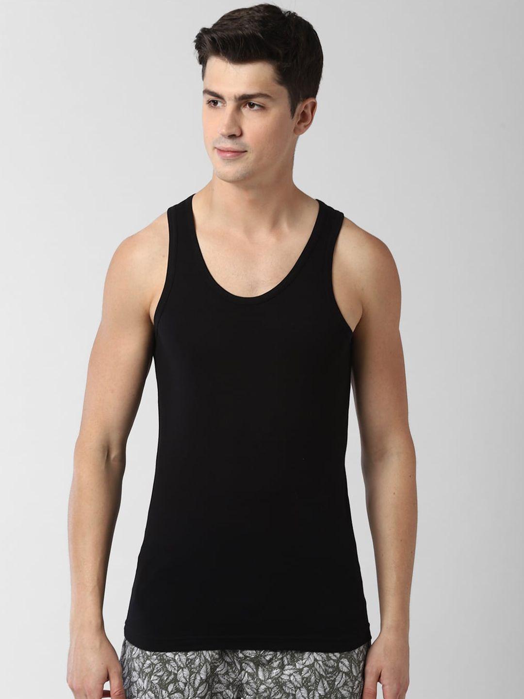 peter england men black solid innerwear vest pevtirgpg82408