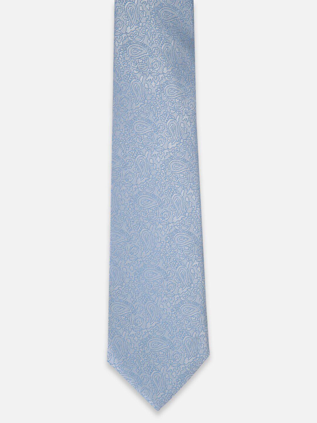 peter england men blue printed skinny tie