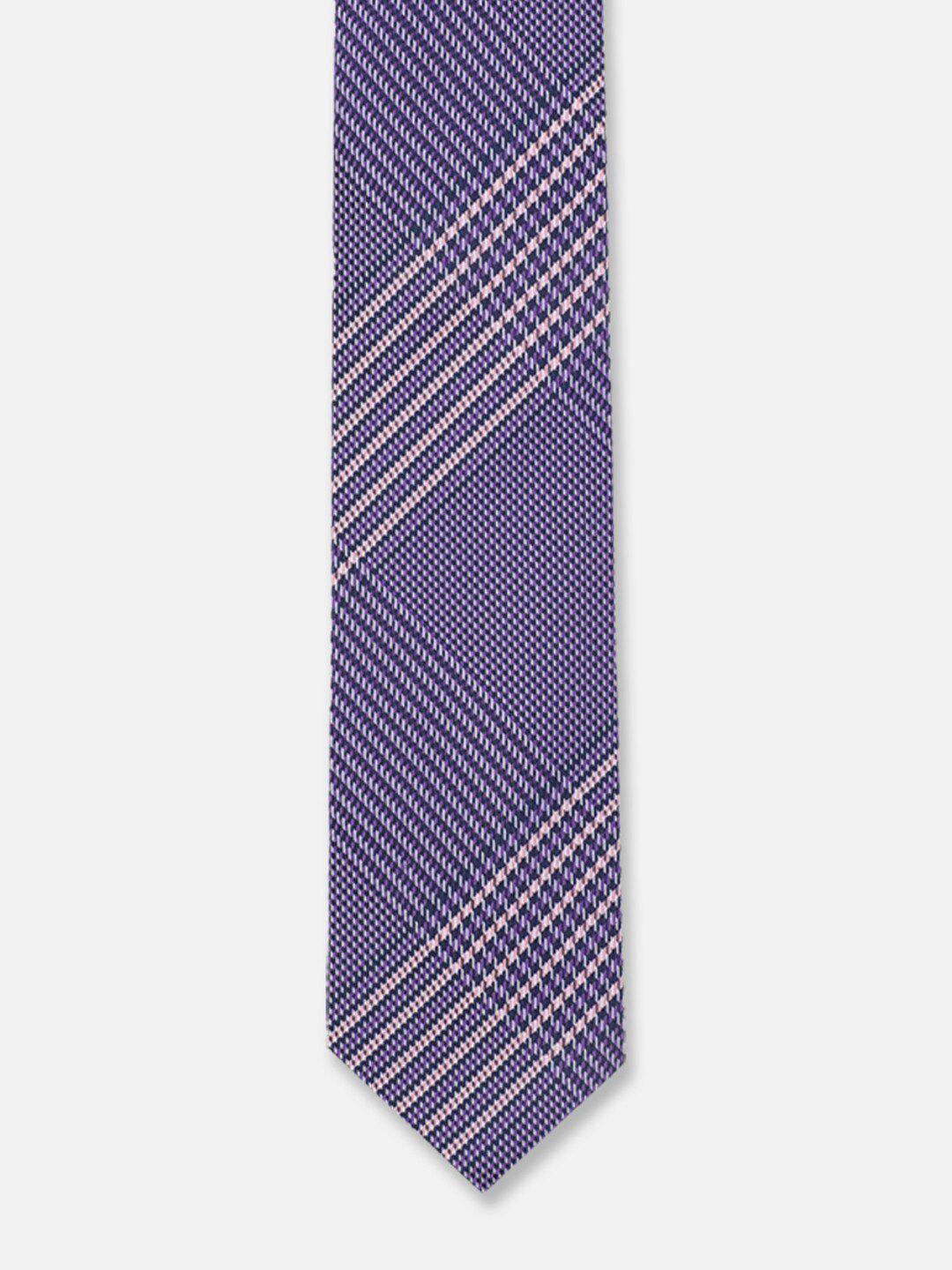 peter england men checked broad tie