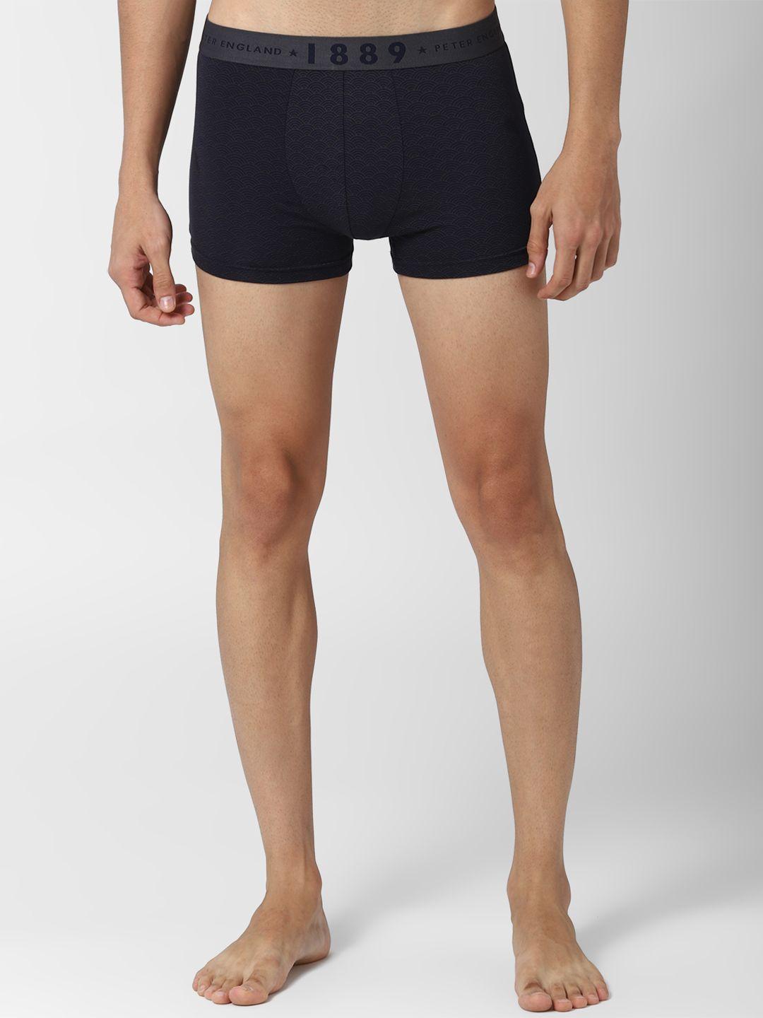 peter england men navy blue solid trunks piwtaopy9156043