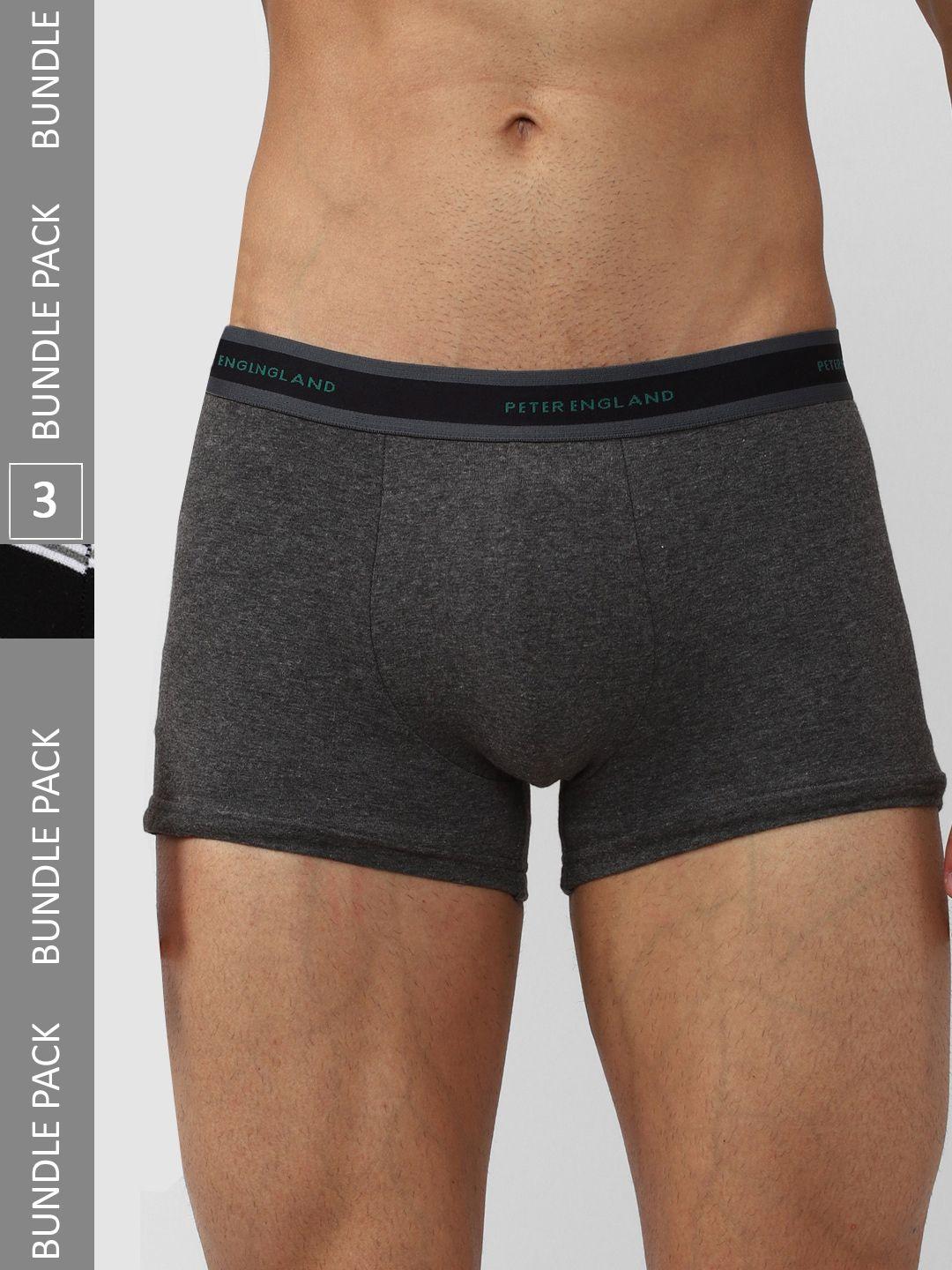 peter england men pack of 3 cotton trunks petrwrgbp81028