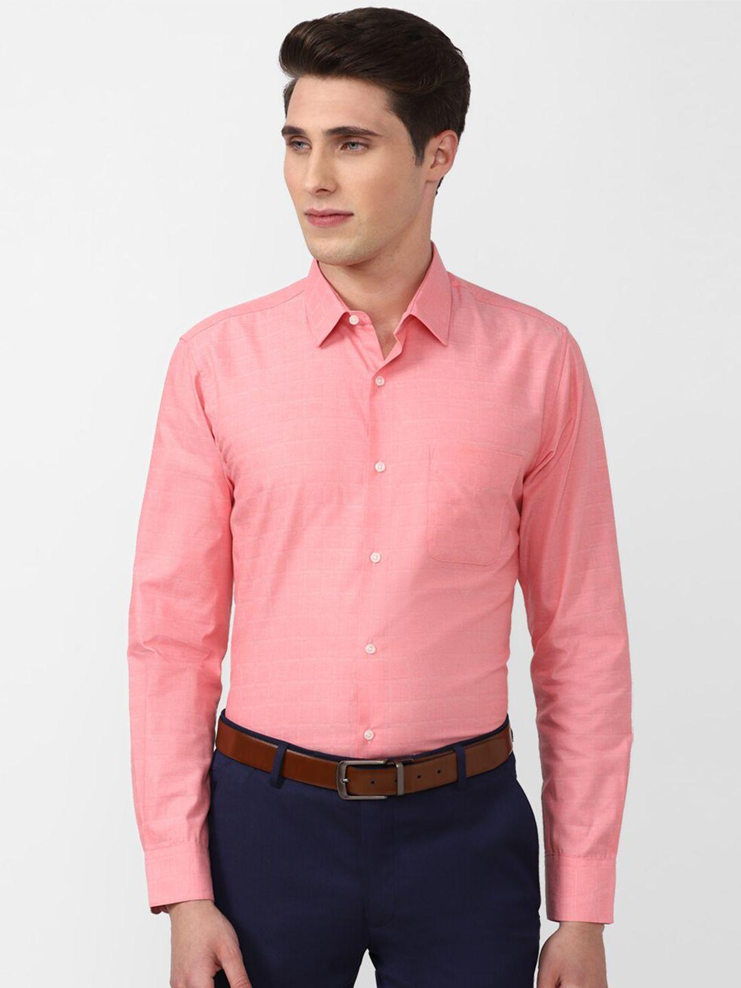 peter england men pink comfort formal shirt