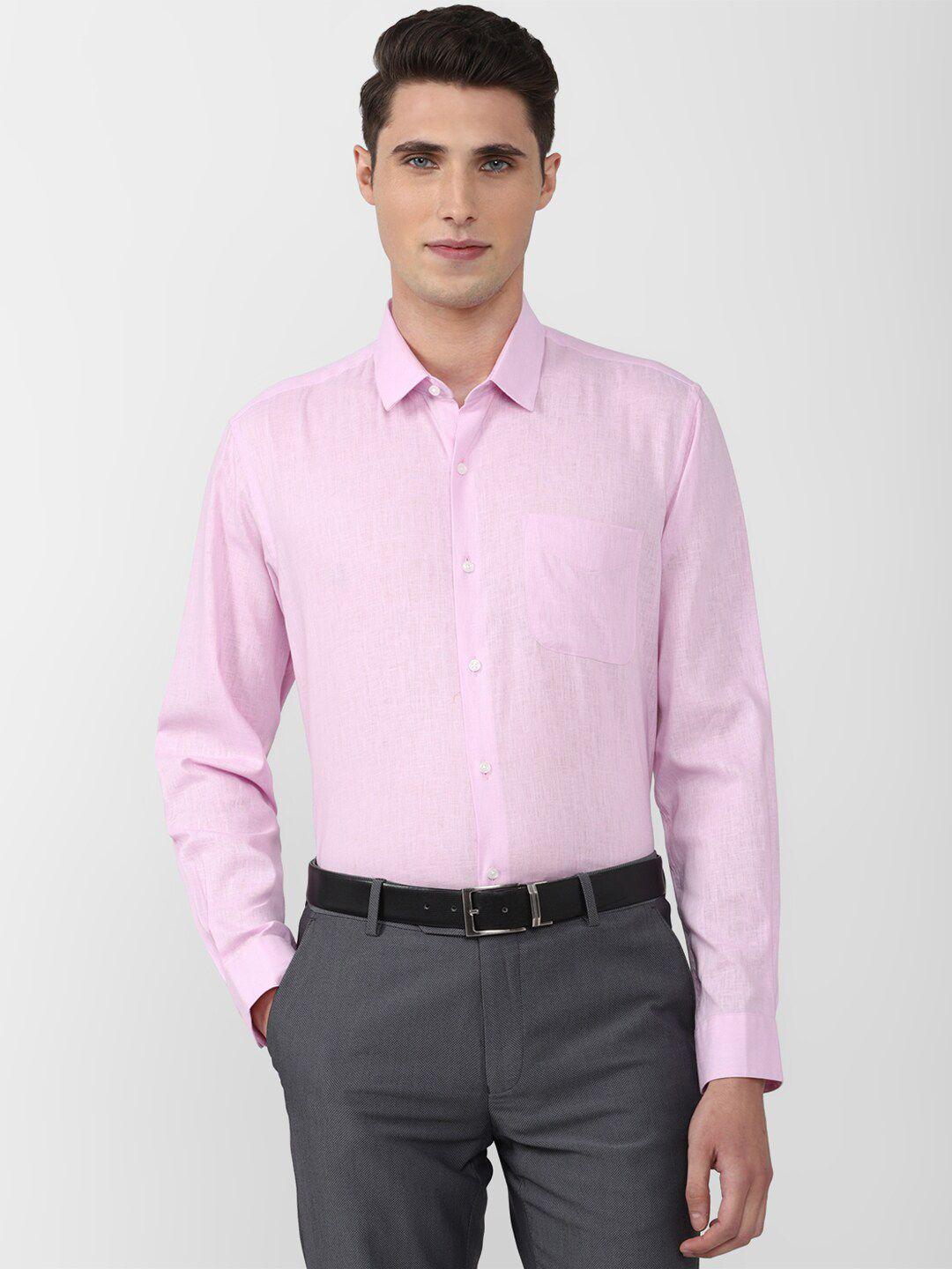 peter england men pink formal shirt