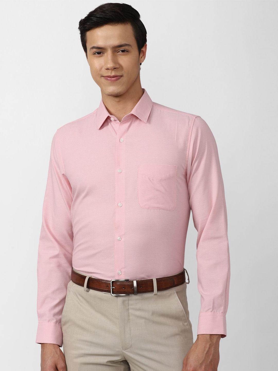 peter england men pink formal shirt