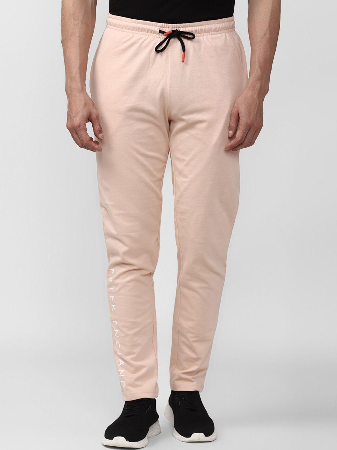 peter england men pink solid track pants