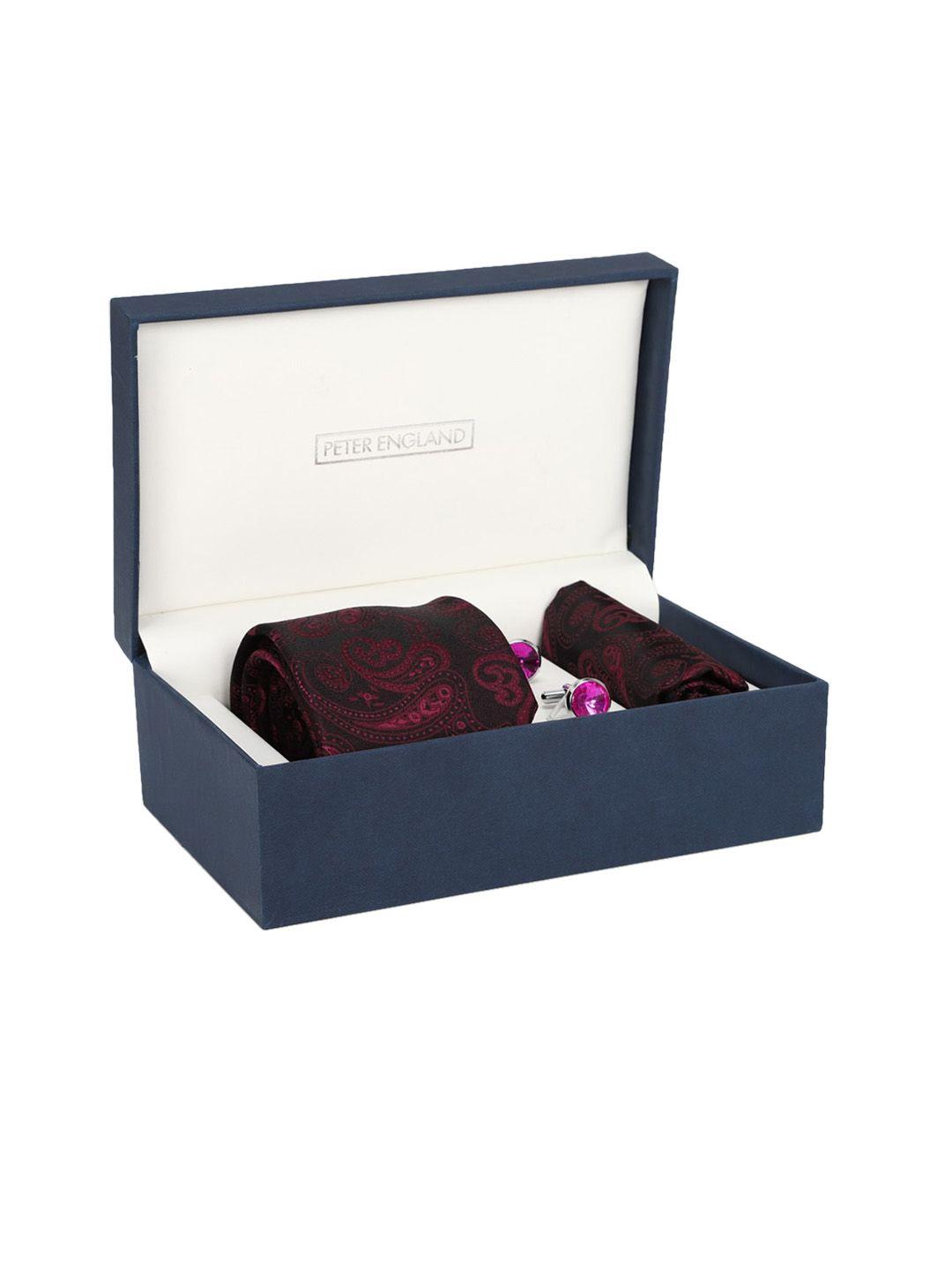 peter england men printed accessory gift set