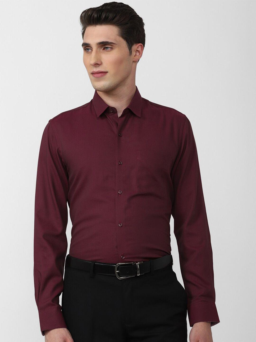 peter england men slim fit cotton formal shirt