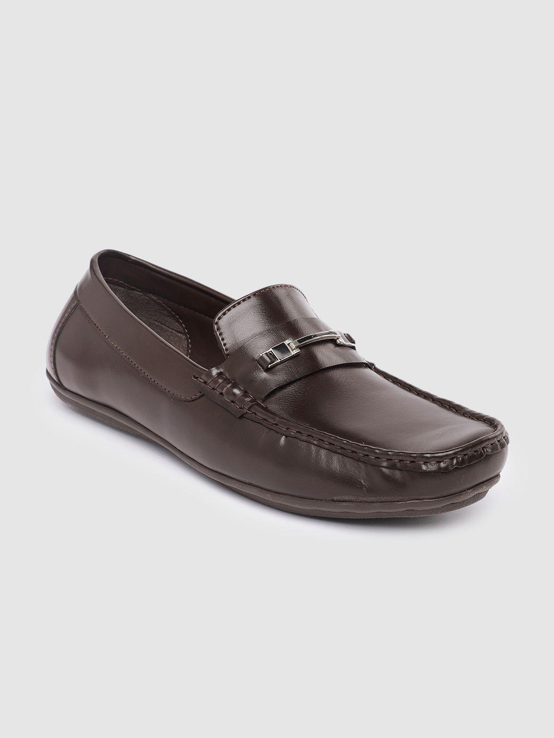 peter england men solid horsebit formal loafers