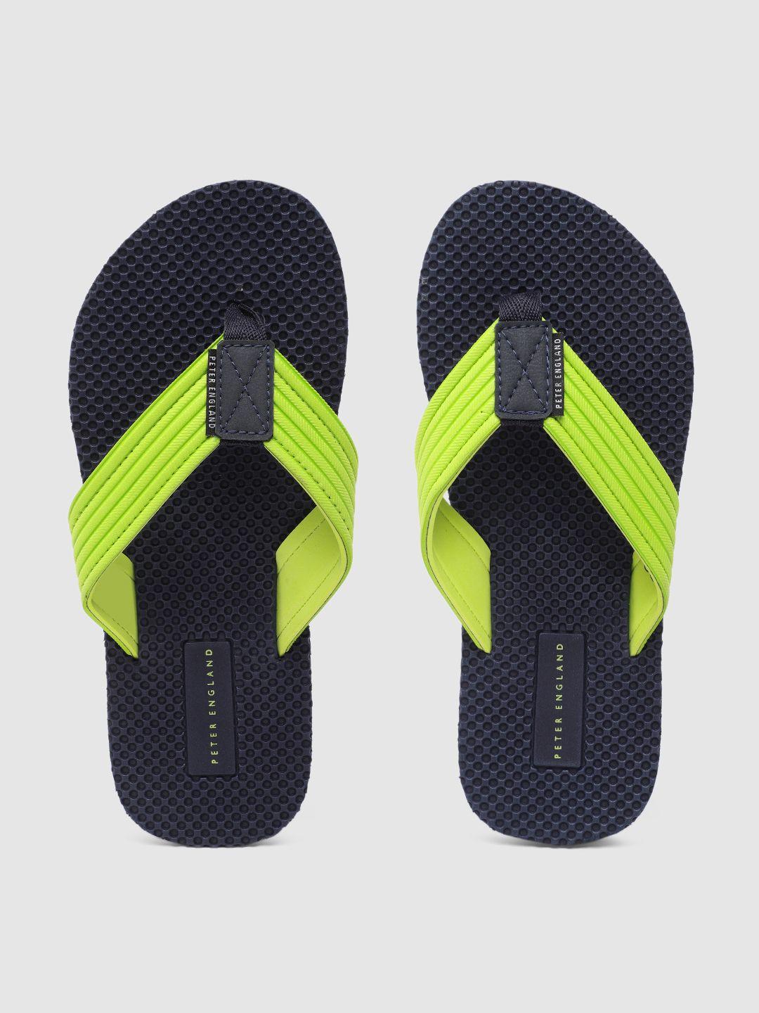 peter england men solid thong flip-flops