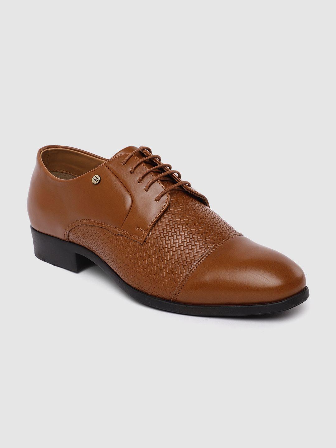 peter england men textured derby shoes