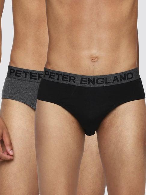 peter england multi cotton regular fit briefs - pack of 2