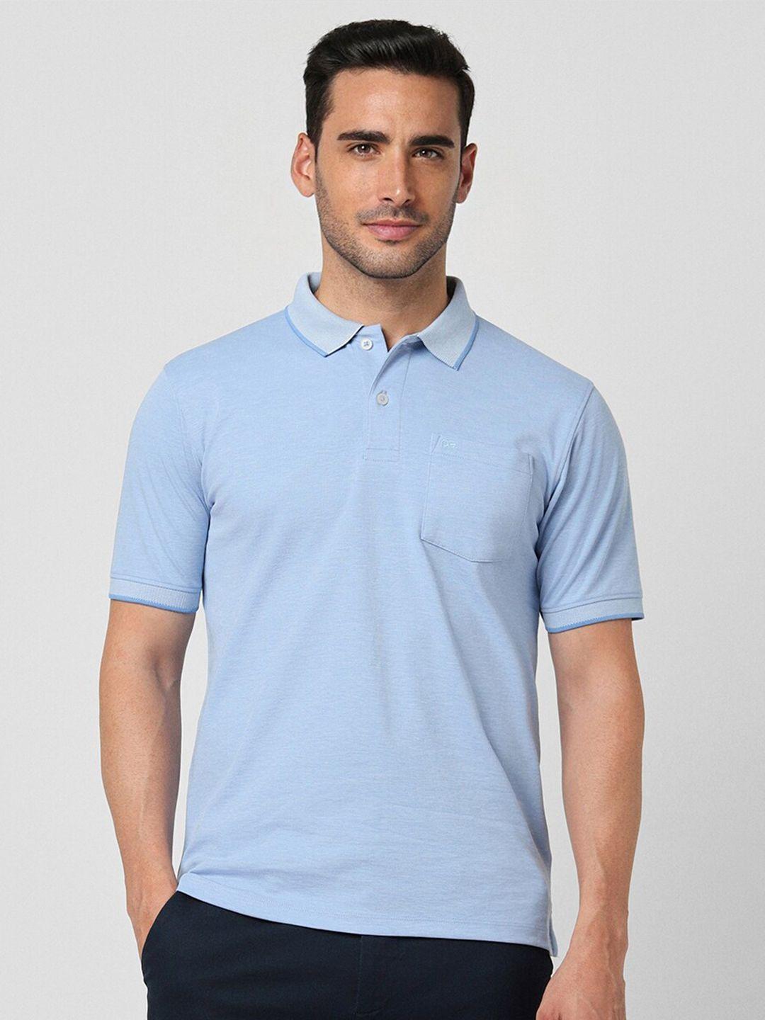 peter england polo collar regular fit t-shirt