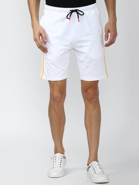 peter england white cotton regular fit shorts