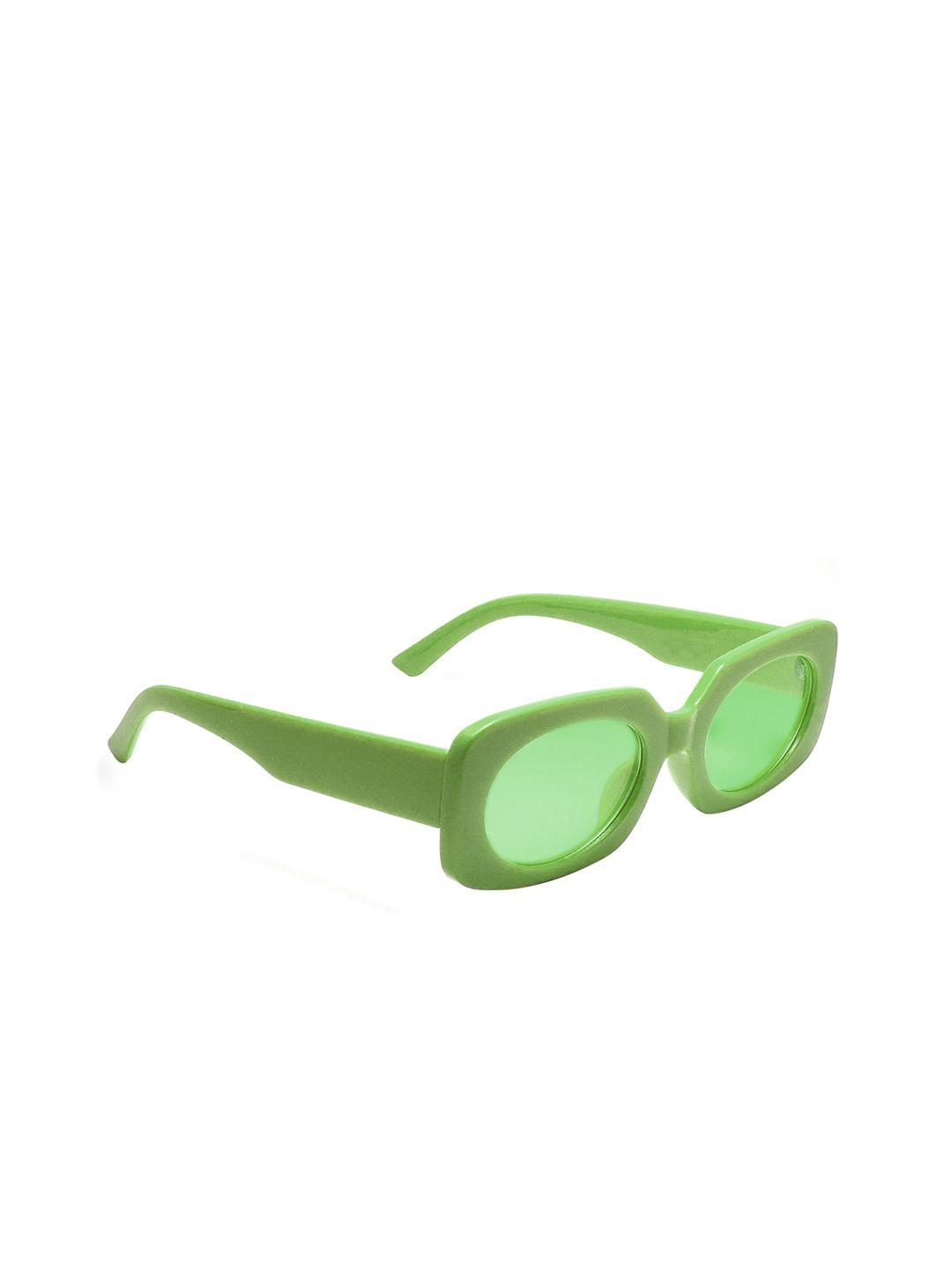 peter jones eyewear  lens & green square sunglasses with uv protected lens
