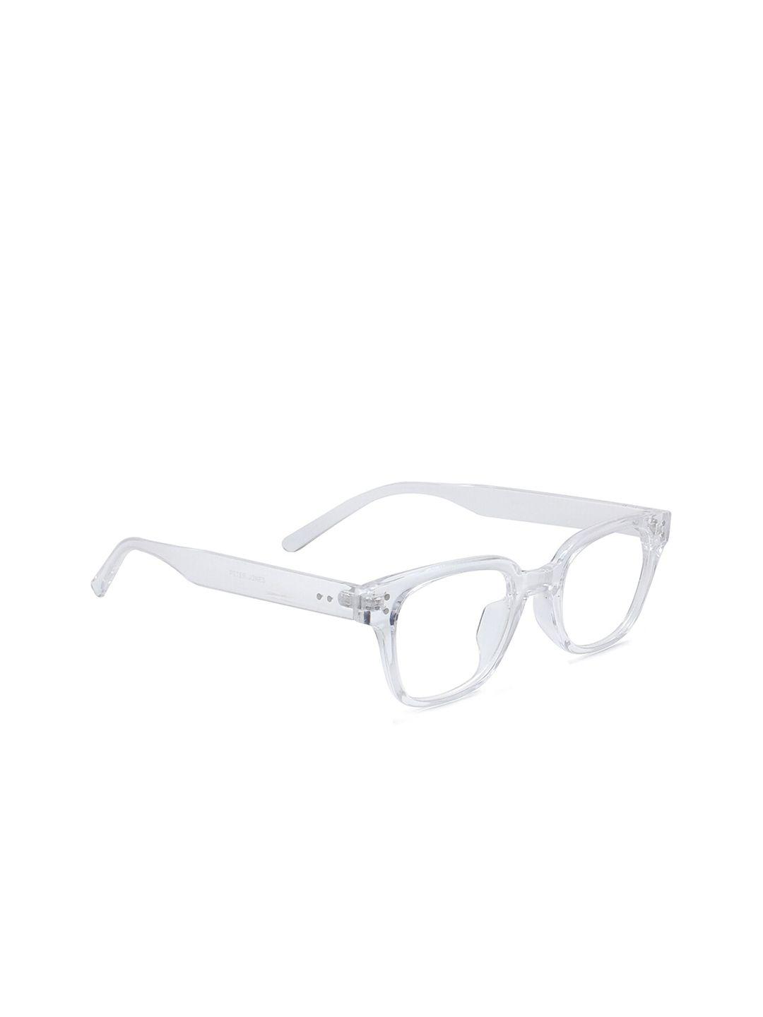 peter jones eyewear transparent full rim square frames