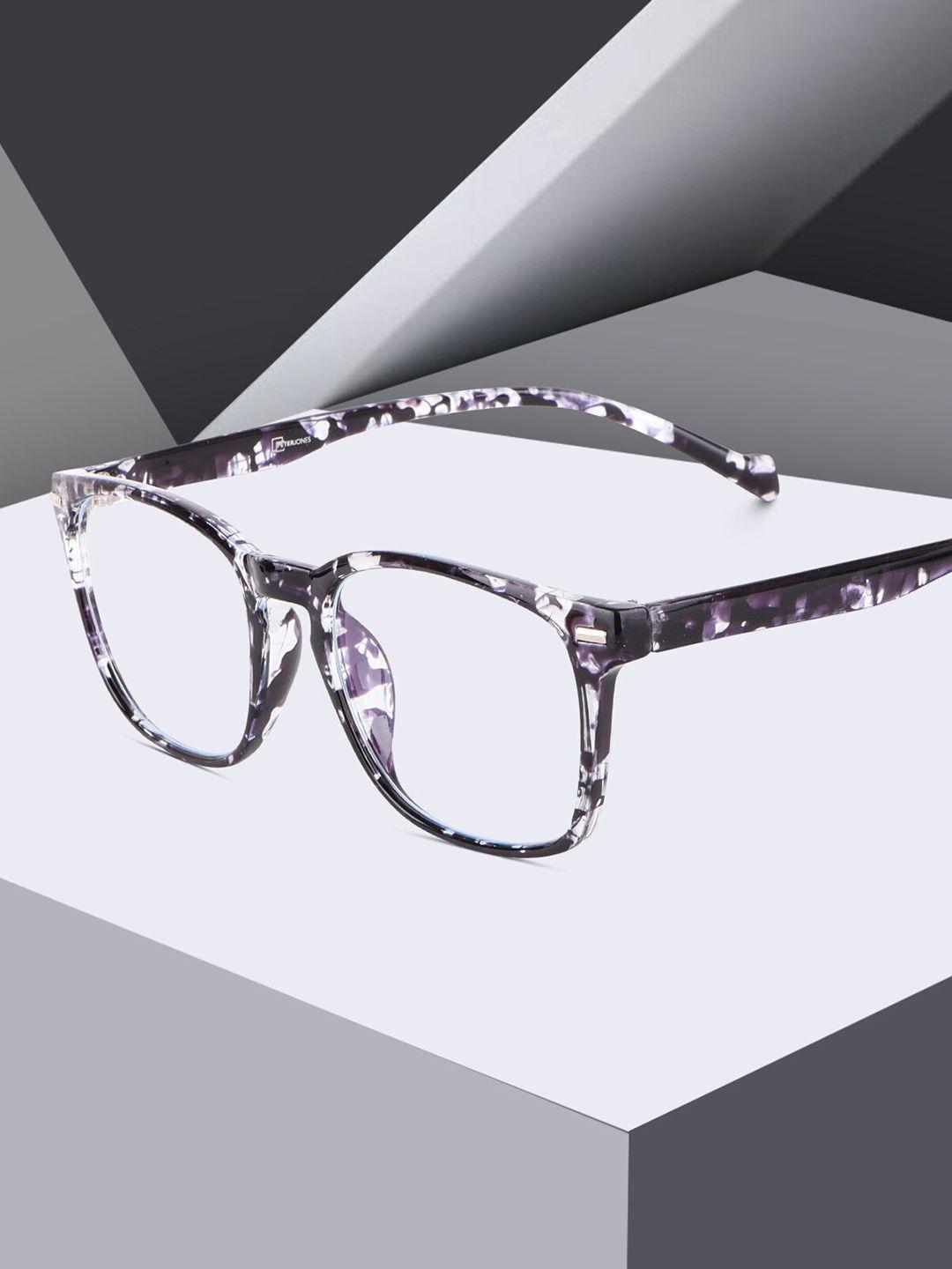 peter jones eyewear unisex abstract printed square frames