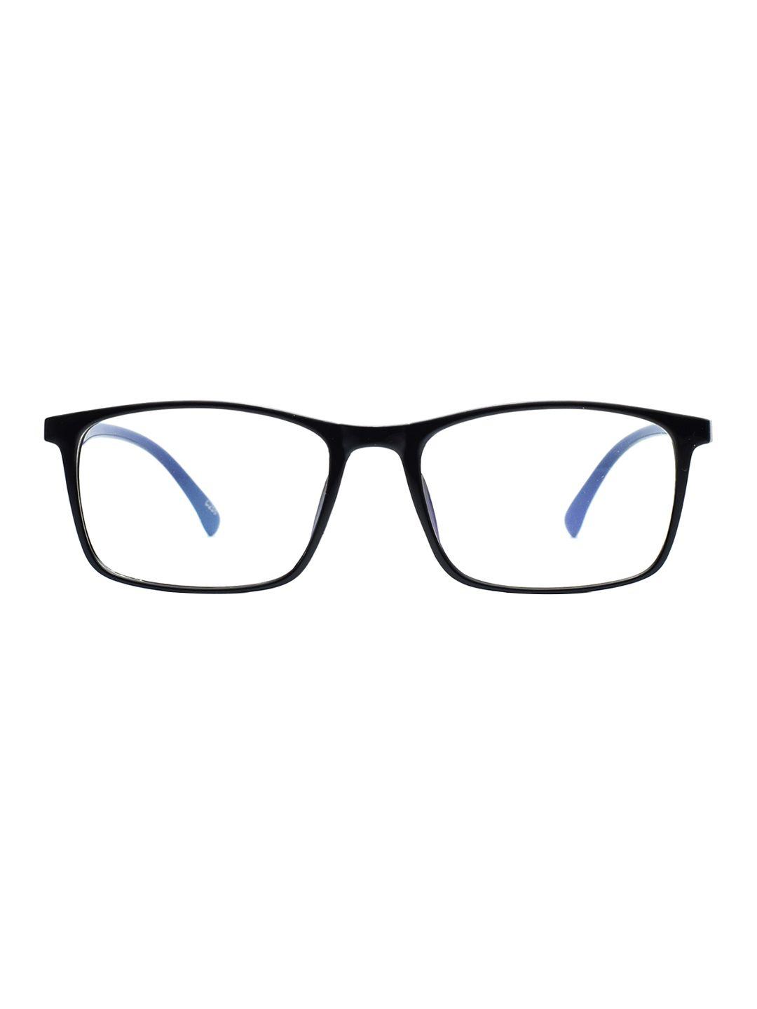 peter jones eyewear unisex black & blue full rim rectangle frames 1808rd
