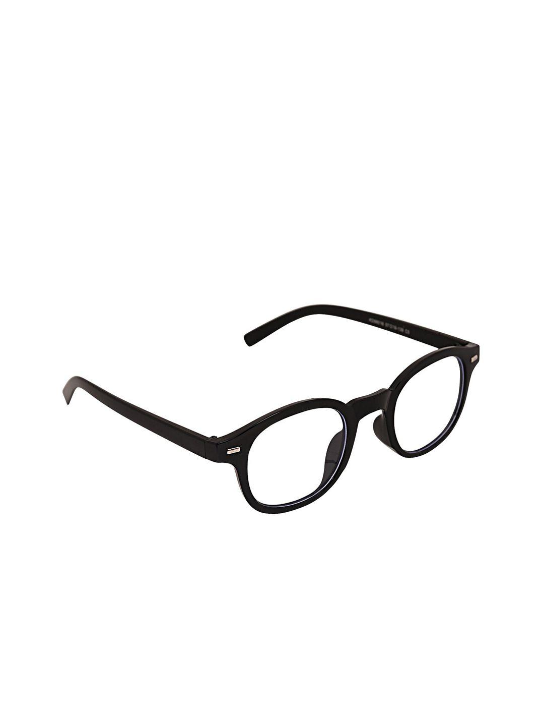 peter jones eyewear unisex black full rim round frames computer glasses