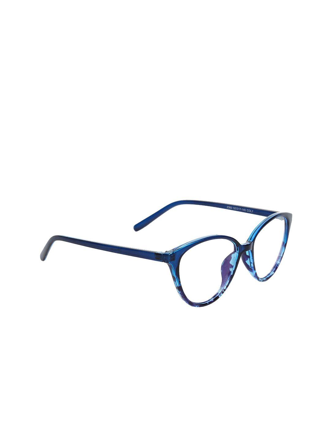 peter jones eyewear unisex blue abstract blue light blocking cateye frames