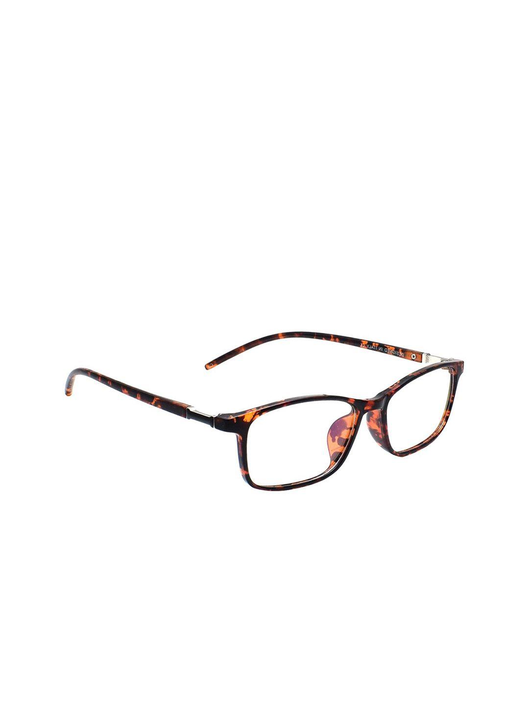 peter jones eyewear unisex brown & orange tortoise shell computer glasses 1810da