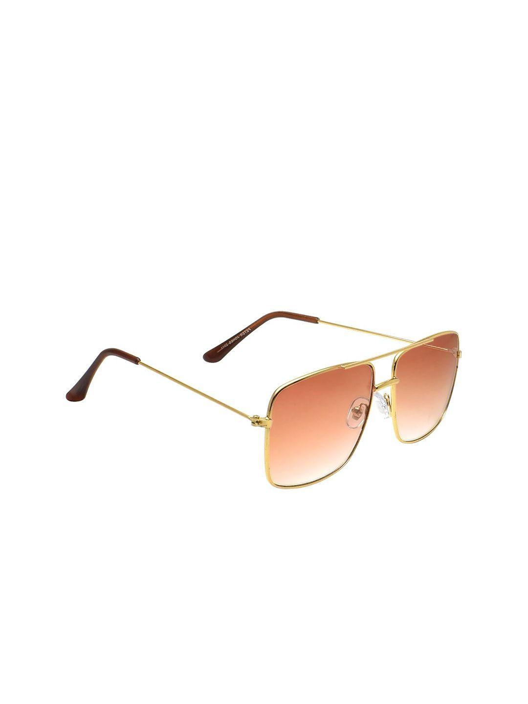 peter jones eyewear unisex brown lens rectangle sunglasses with uv protected lens g-005br