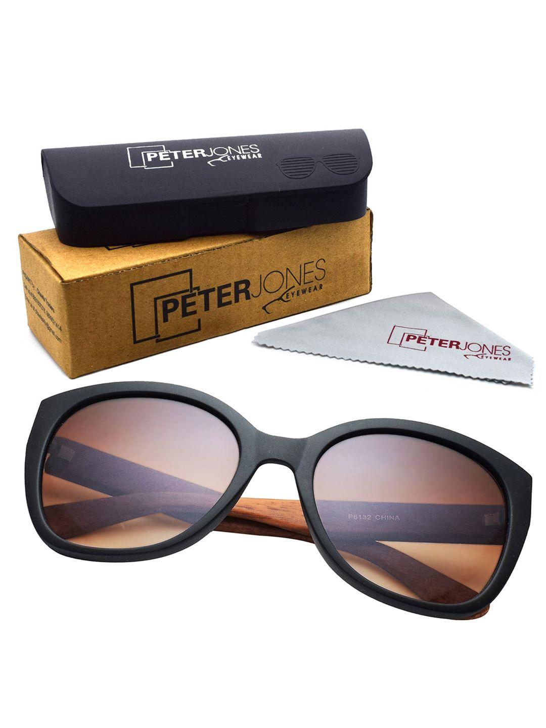 peter jones eyewear unisex cateye sunglasses with uv protected lens 2811bw