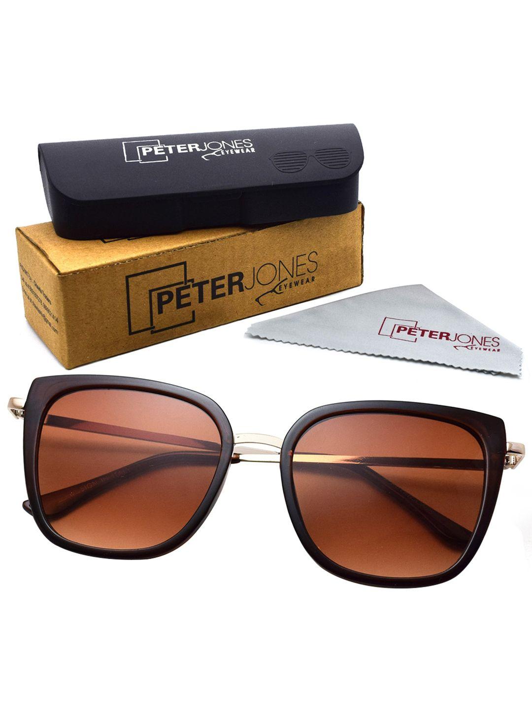 peter jones eyewear unisex cateye sunglasses with uv protected lens