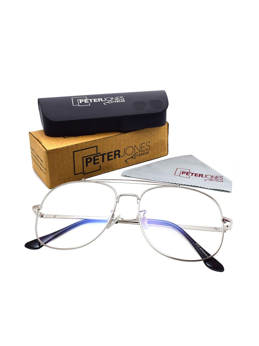 peter jones eyewear unisex full rim square frames with anti glare lenses