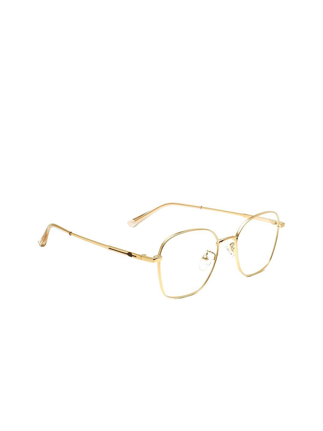 peter jones eyewear unisex gold-toned full rim square frames