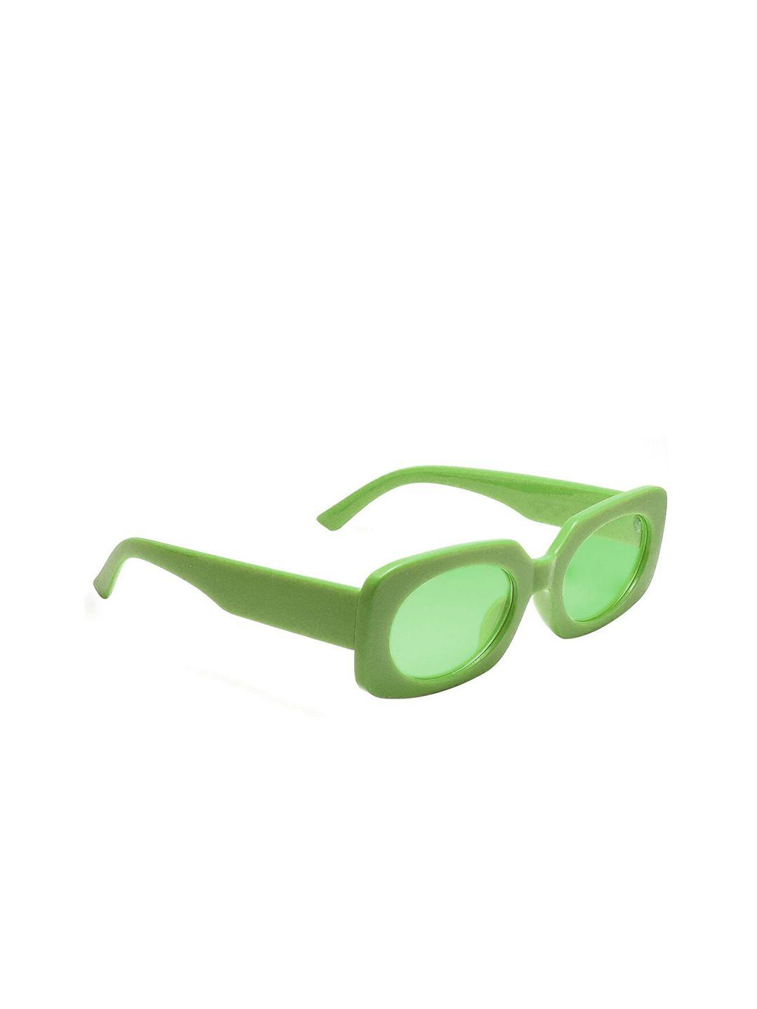 peter jones eyewear unisex green lens full rim square sunglasses