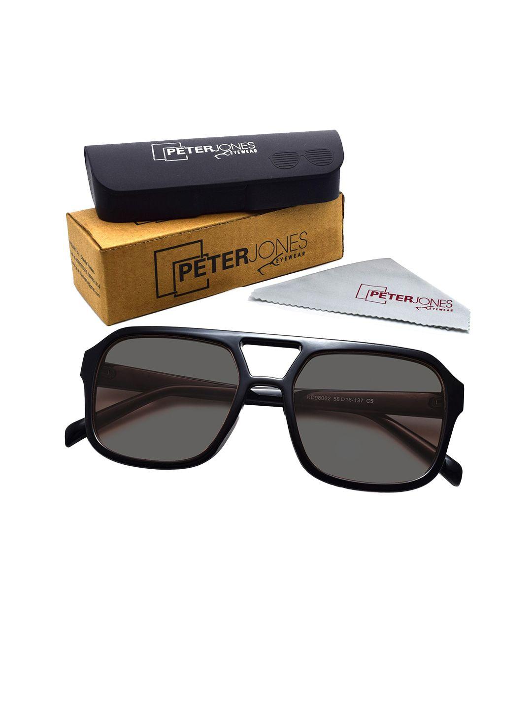 peter jones eyewear unisex oversized sunglasses with uv protected lens 98062b_s