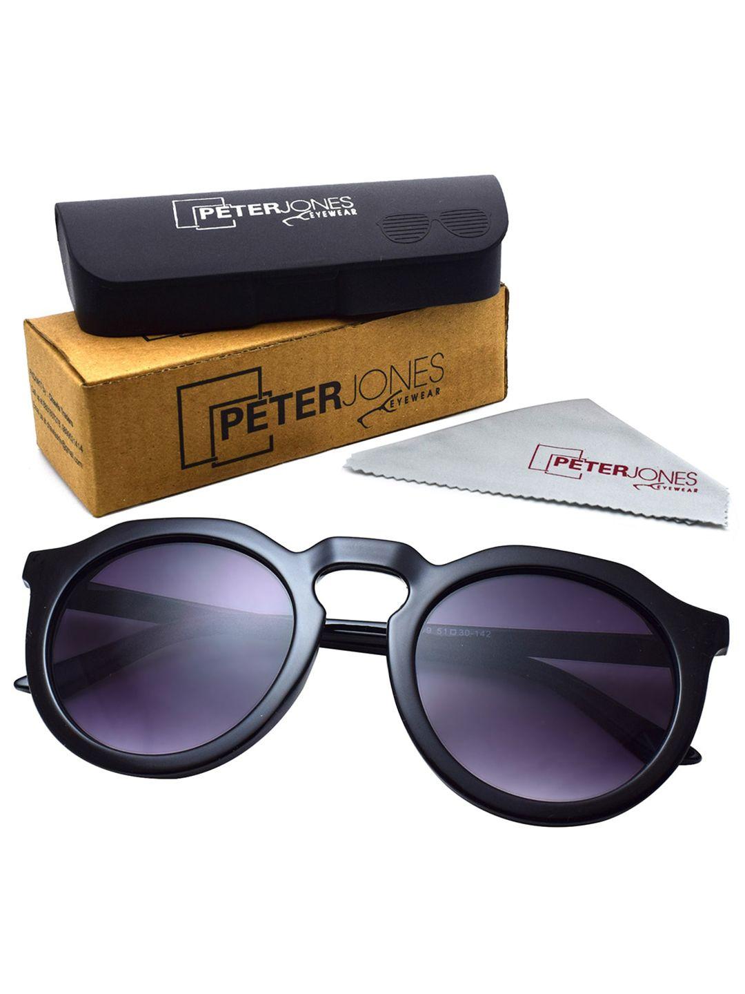 peter jones eyewear unisex round sunglasses with uv protected lens-3319b_s