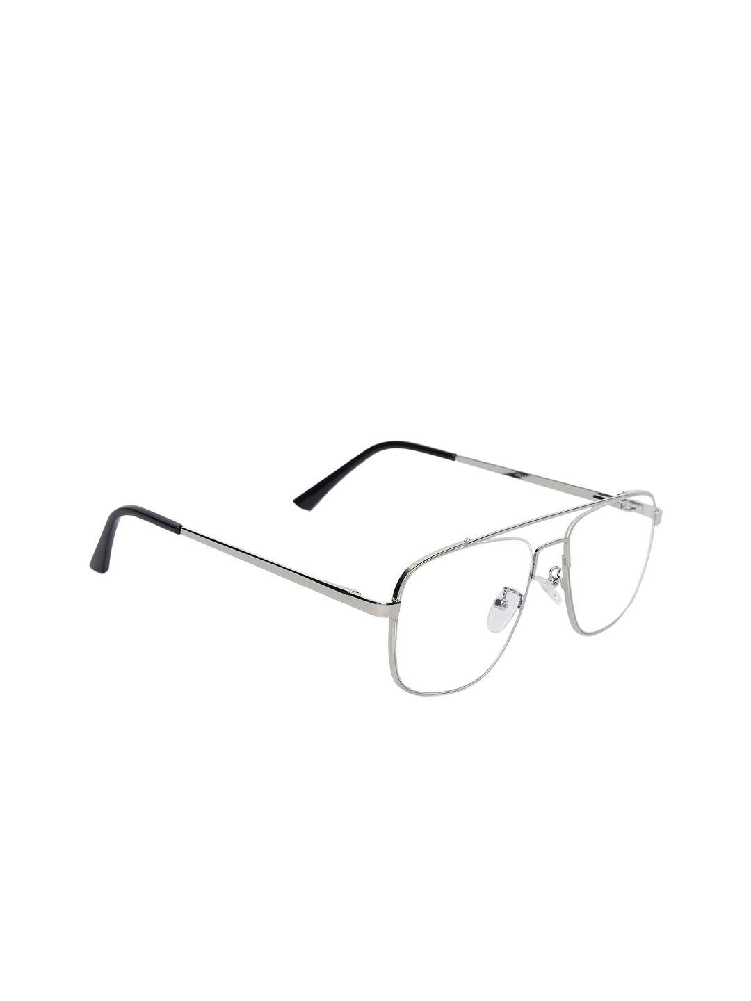 peter jones eyewear unisex silver blue light blocking glasses