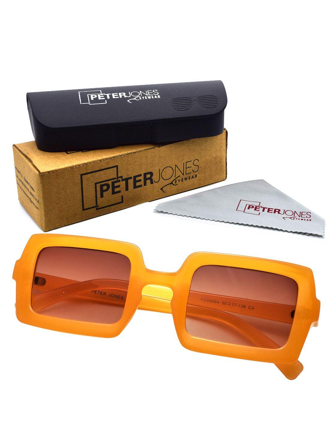 peter jones eyewear unisex square sunglasses with polarised lens 98064og_s
