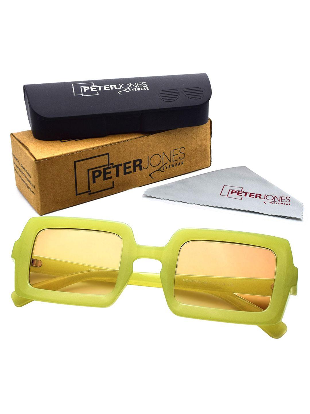 peter jones eyewear unisex square sunglasses with polarised lens