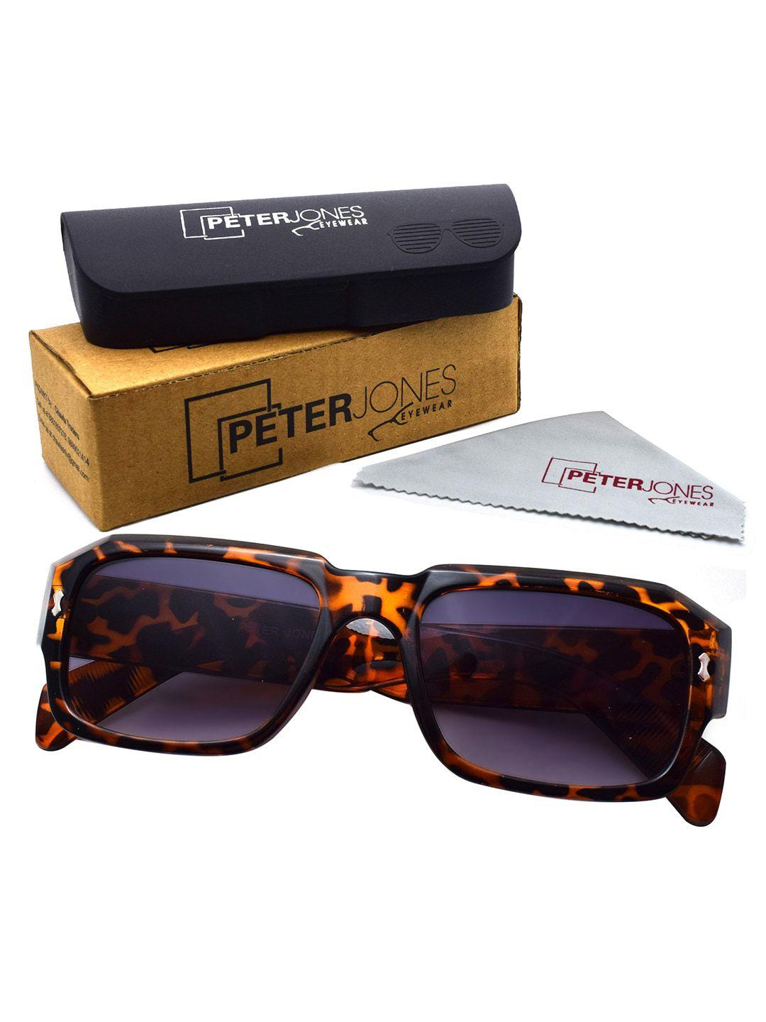 peter jones eyewear unisex square sunglasses with uv protected lens 13031da_s