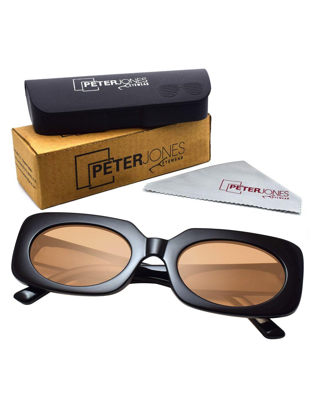 peter jones eyewear unisex square sunglasses with uv protected lens 13038tb_s
