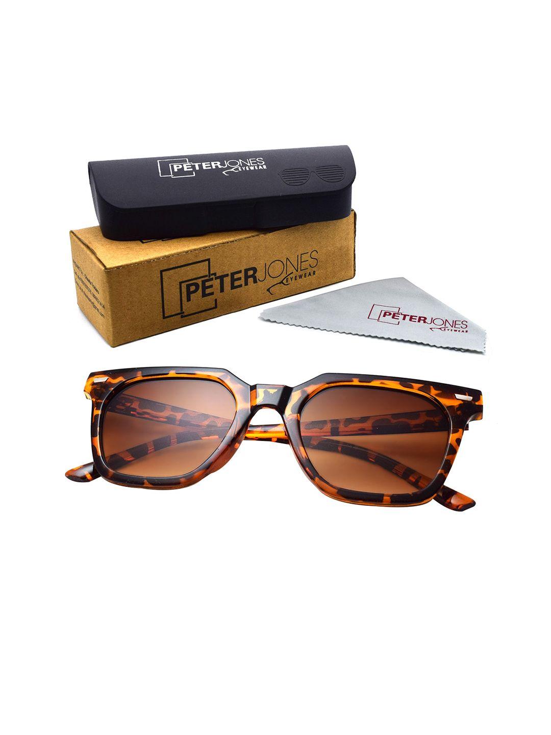 peter jones eyewear unisex square sunglasses with uv protected lens 13047da_s