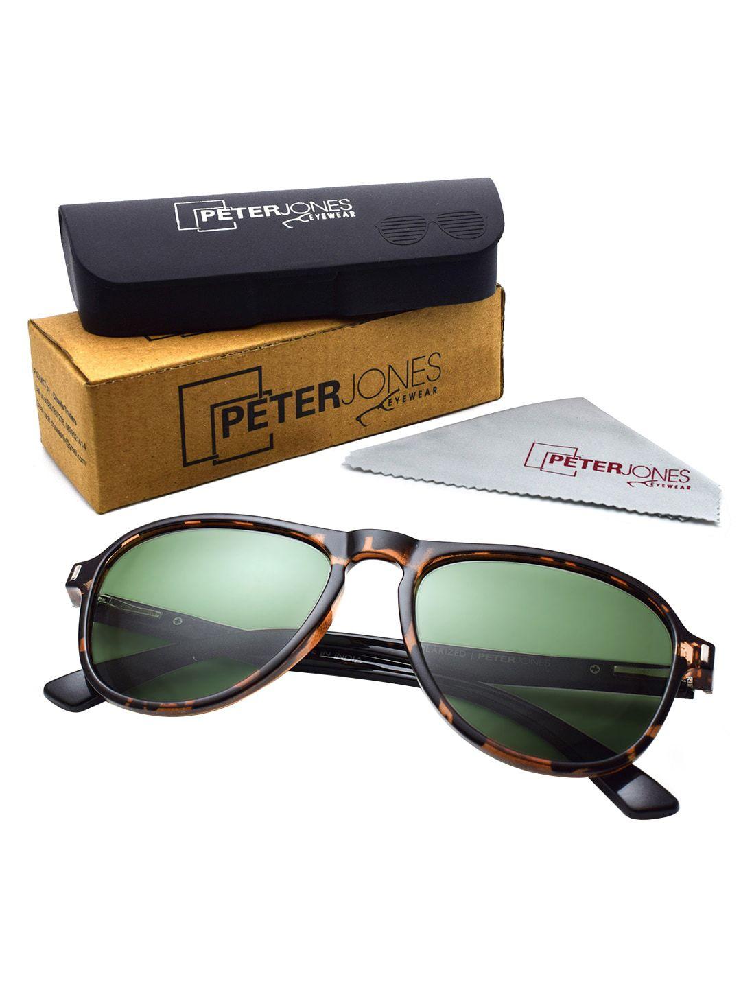 peter jones eyewear unisex square sunglasses with uv protected lens tr010gr_s