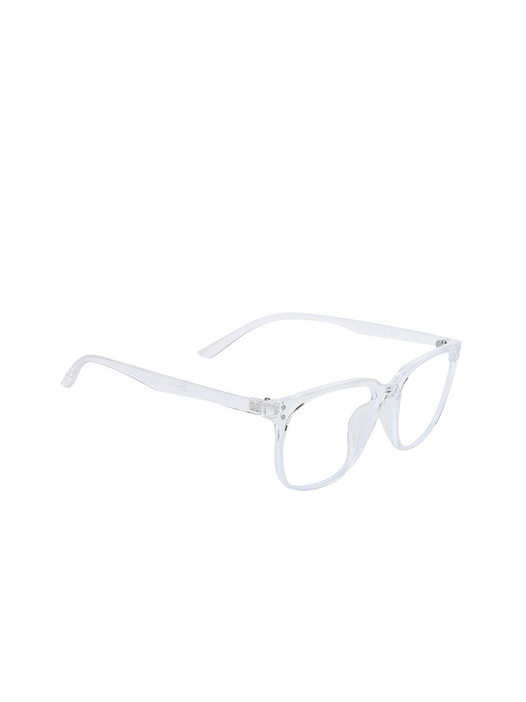 peter jones eyewear unisex transparent & white full rim square frames