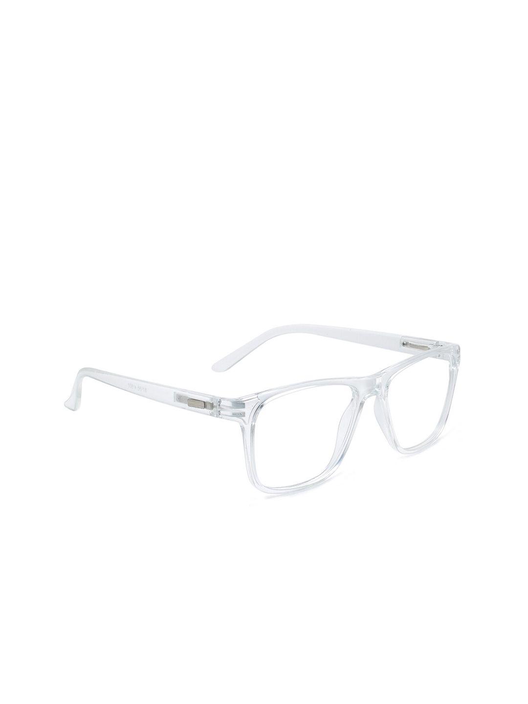 peter jones eyewear unisex transparent full rim wayfarer frames m108t-transparent