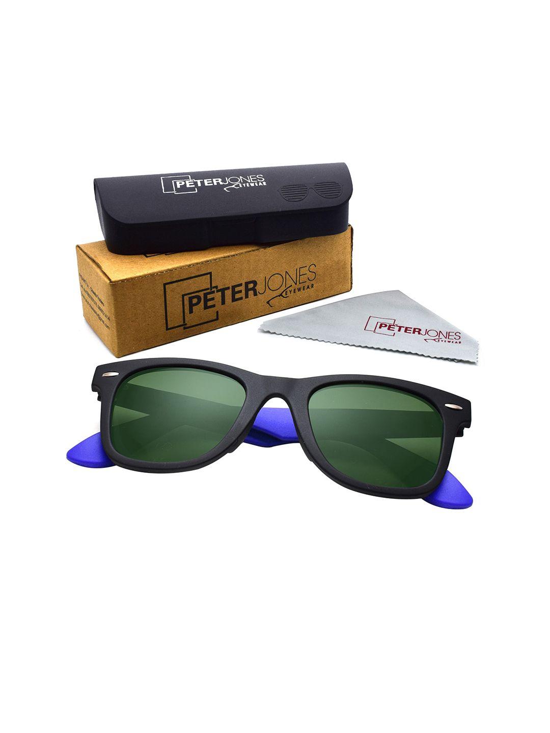 peter jones eyewear unisex wayfarer sunglasses with polarised lens po760bl_s