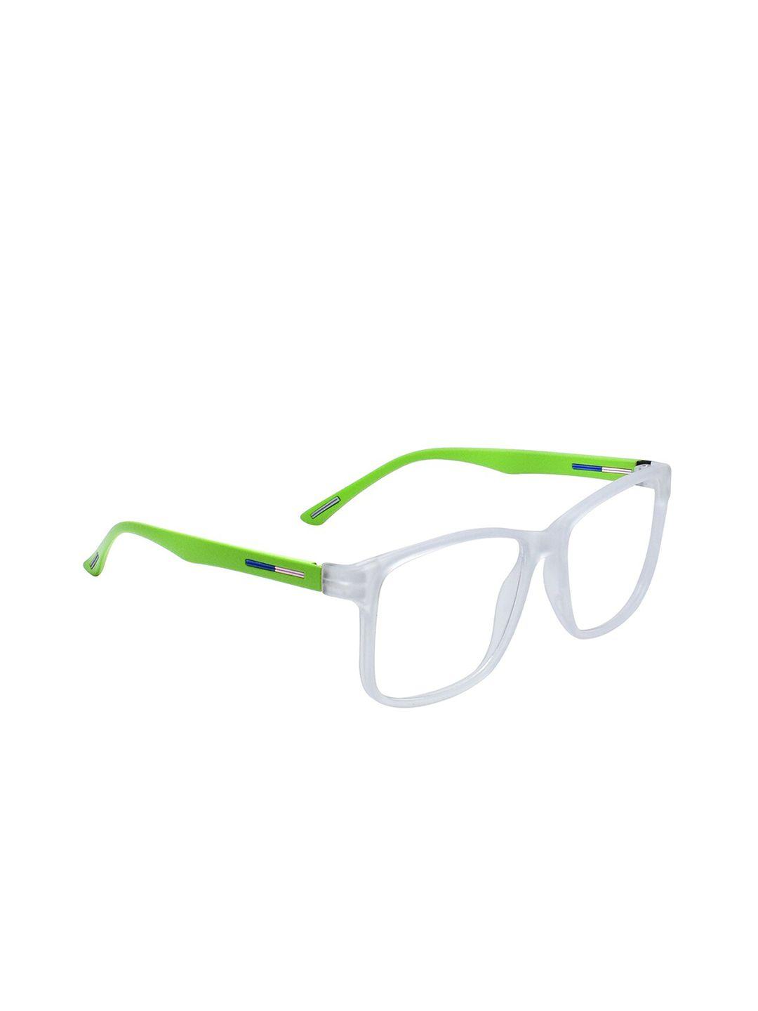 peter jones eyewear unisex white & green full rim square frames