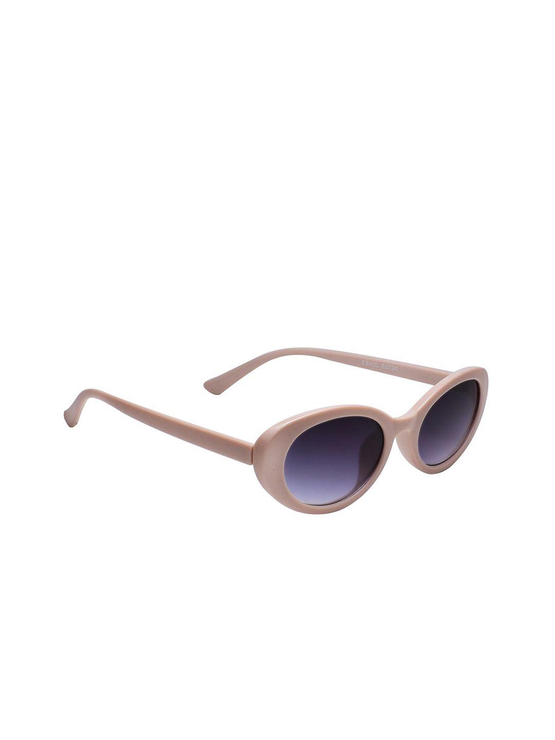 peter jones eyewear women blue lens & brown cateye sunglasses with uv protected lens