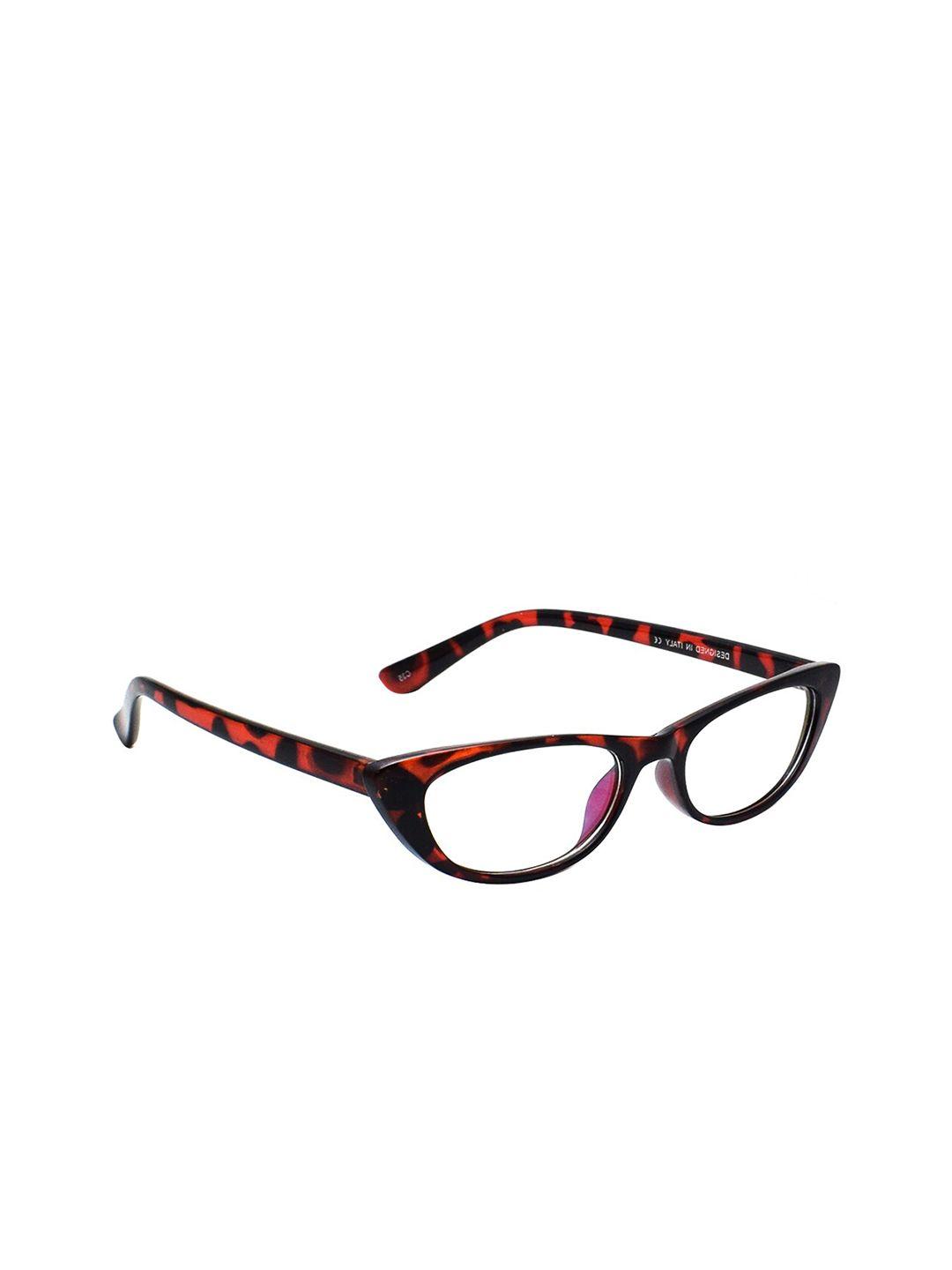 peter jones eyewear women brown & black abstract full rim cateye frames