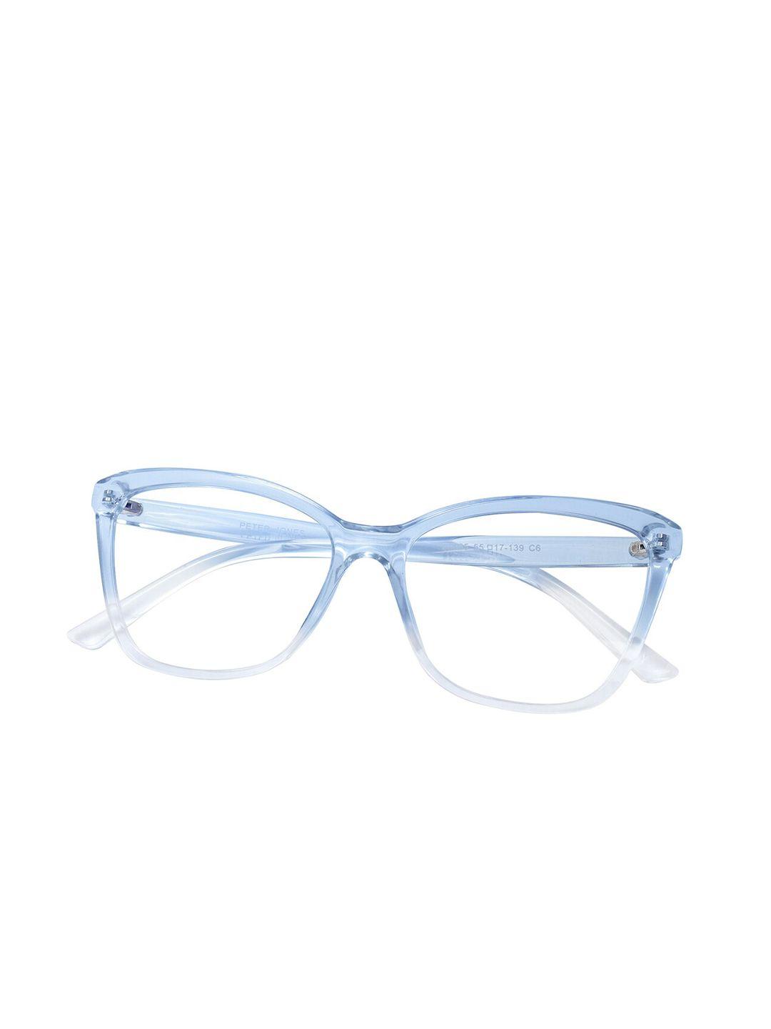 peter jones eyewear women full rim light blocking cateye glasses